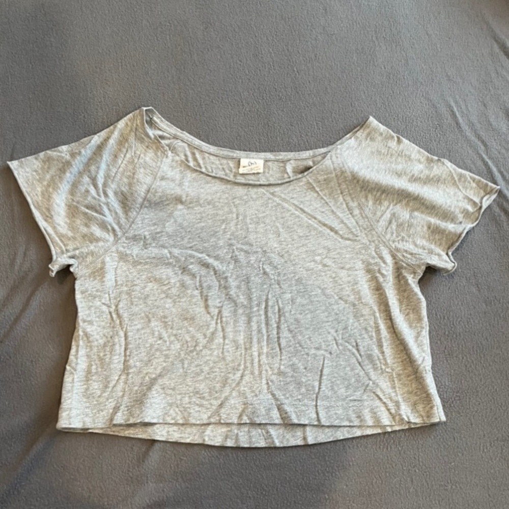 PINK Gray Crop Top